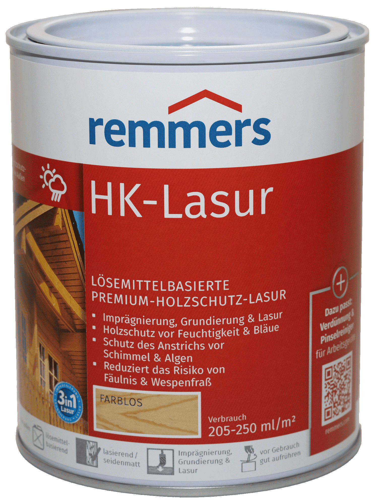 750ml Remmers HK Lasur Farblos