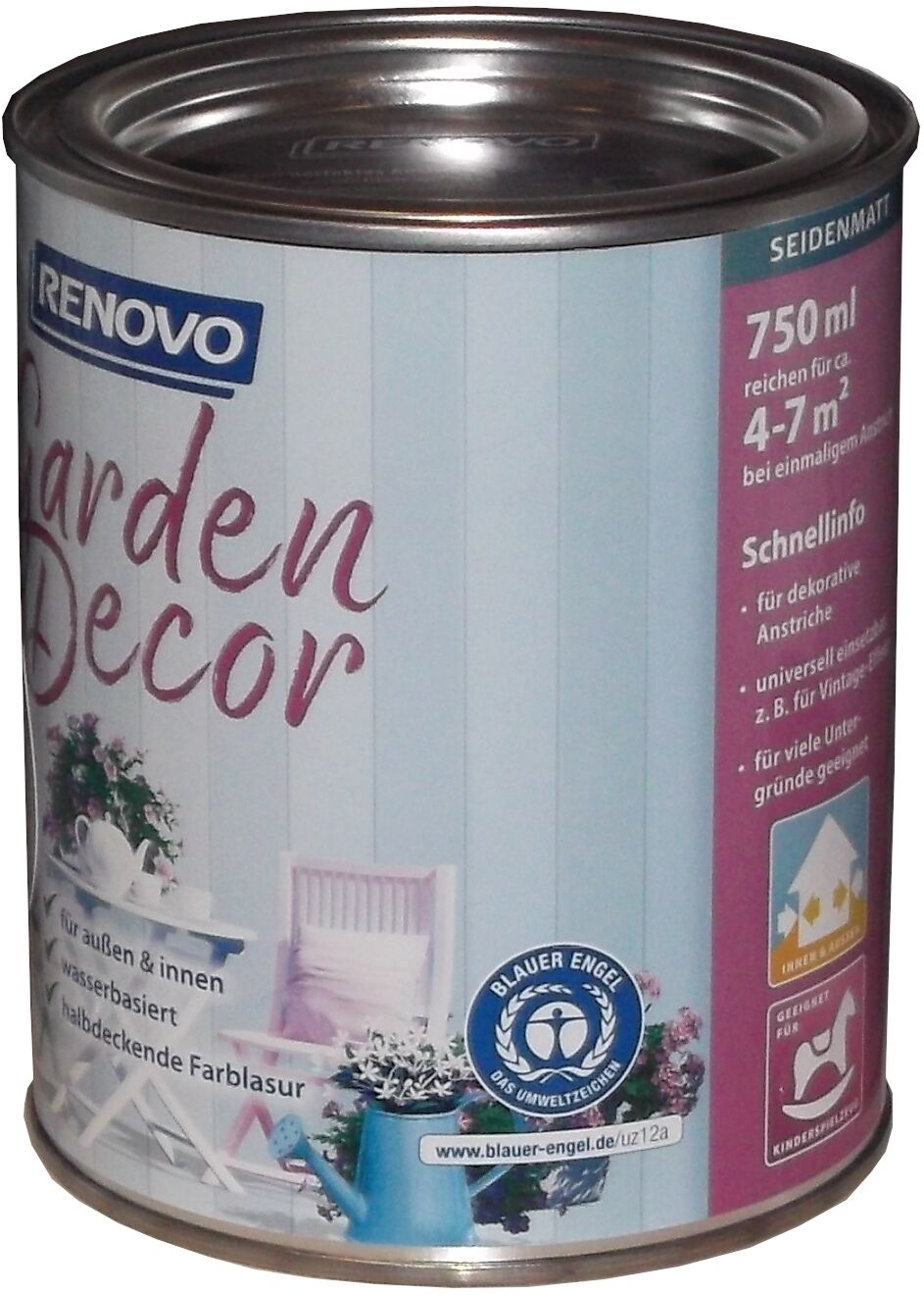 750ml Renovo Garden Decor Farblasur Blossom Rose