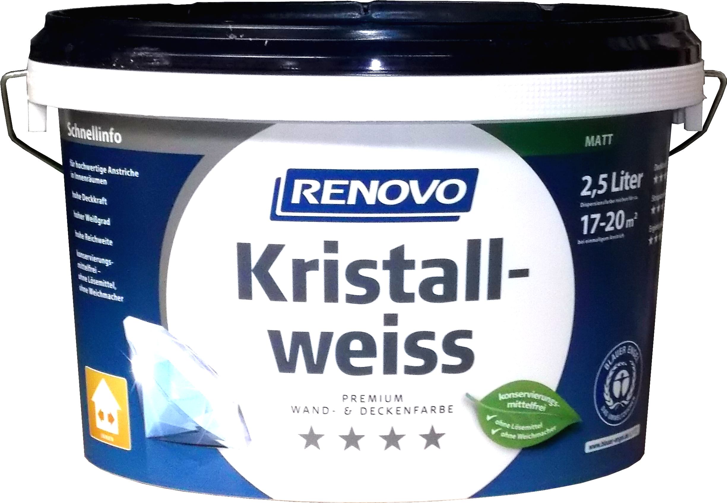 2,5L Renovo Kristallweiß waschbeständig ca.17qm