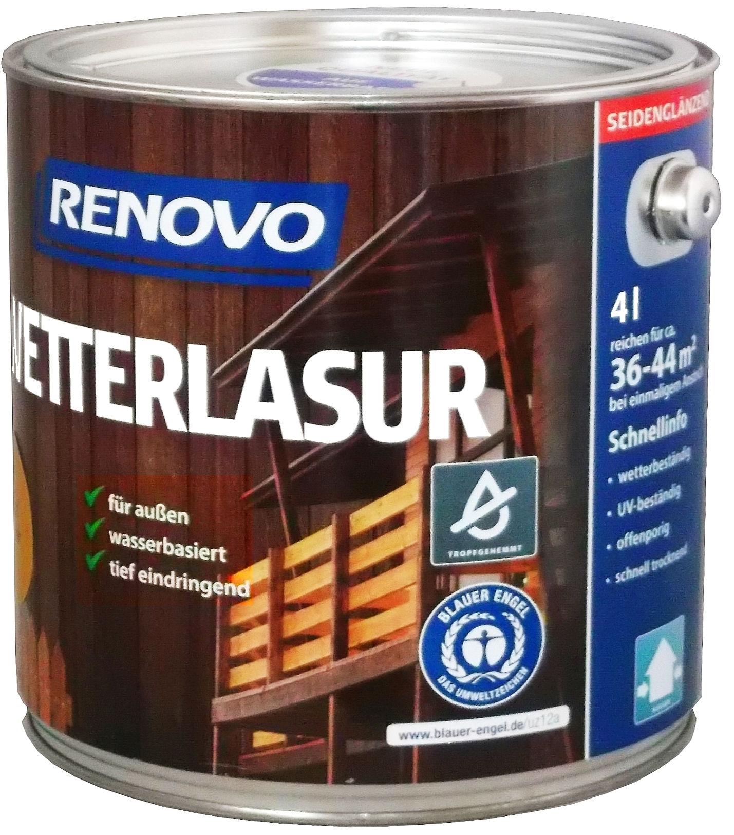 4L Renovo Wetterlasur/ Aussenlasur wb. Nr.8415 Palisander