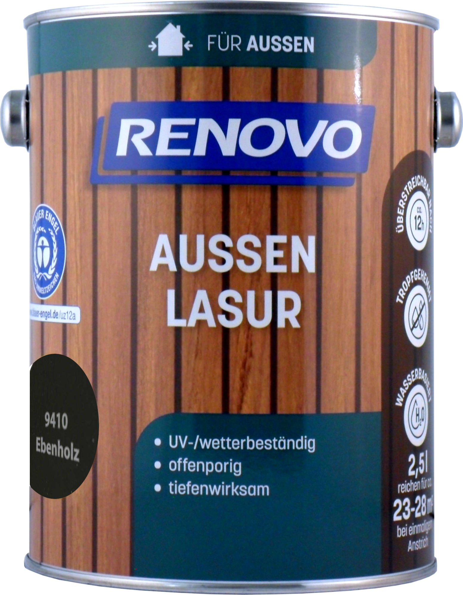 2,5L Renovo Wetterlasur wb. Nr.9410 ebenholz