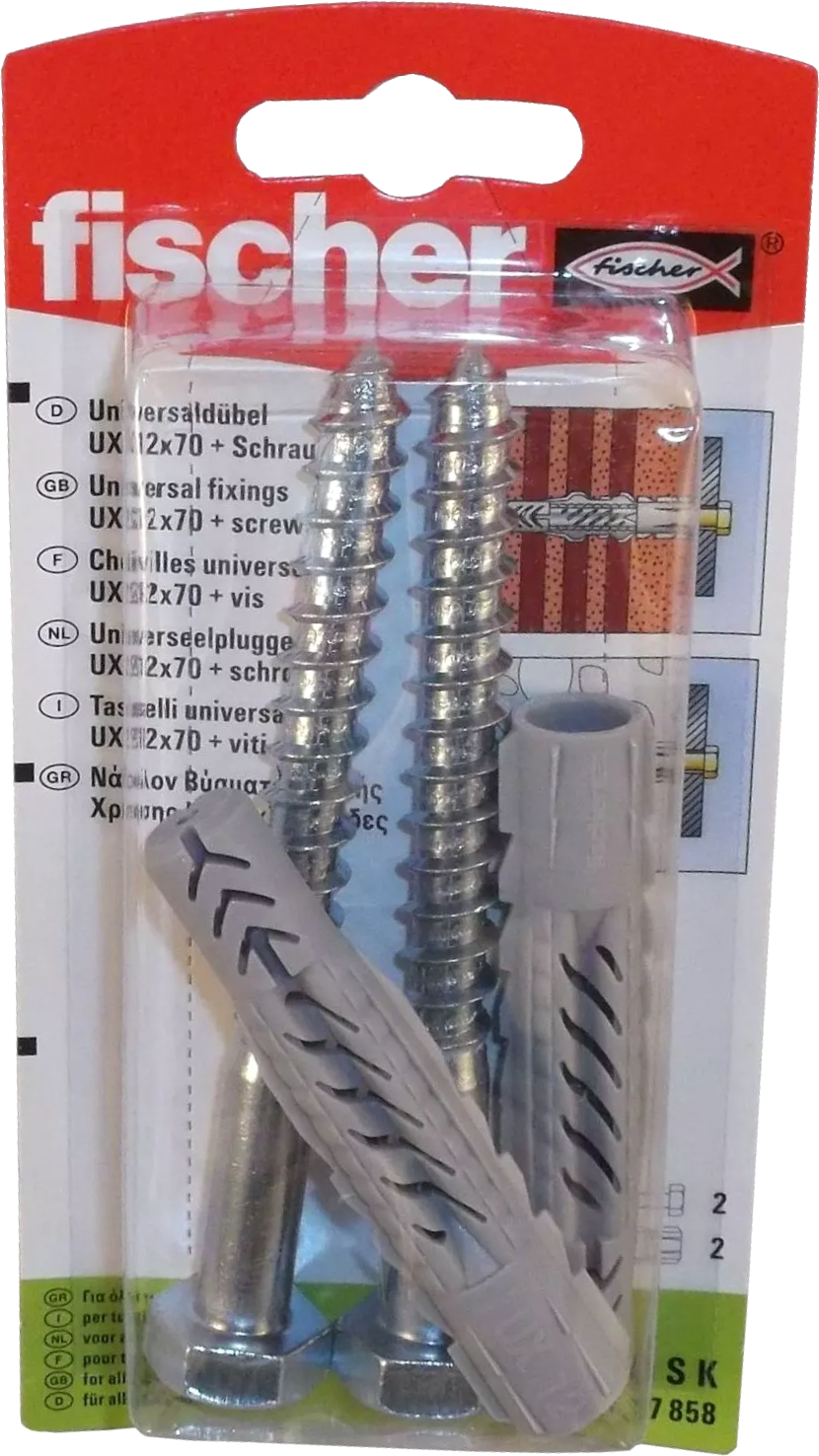 Fischer Universaldübel UX 12 x 70 SK SB-Karte