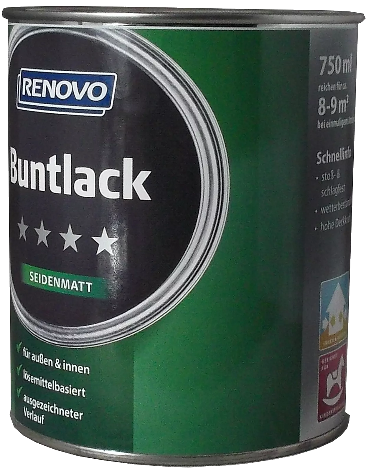 750ml Renovo Seidenmattlack himmelblau RAL5015