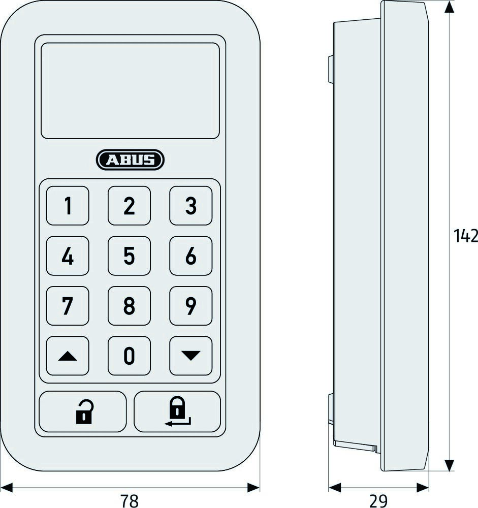 ABUS Funk-Tastatur HomeTec Pro CFT3000W
