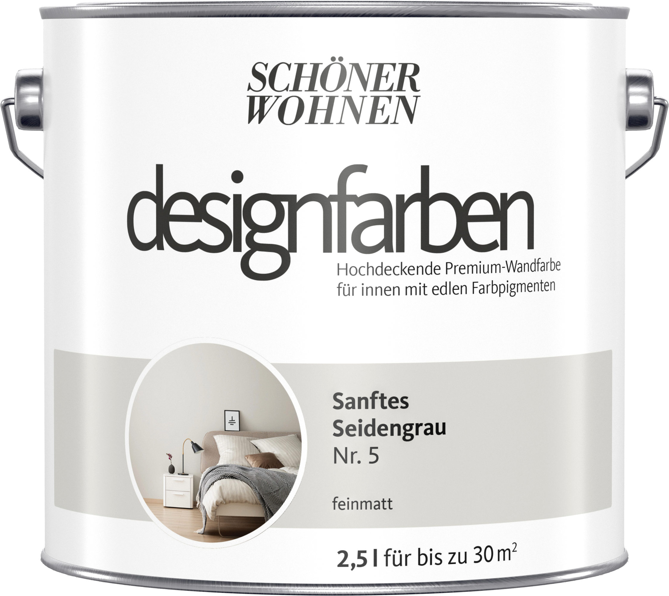 2,5L Schöner Wohnen Designfarbe Sanftes Seidengrau 5