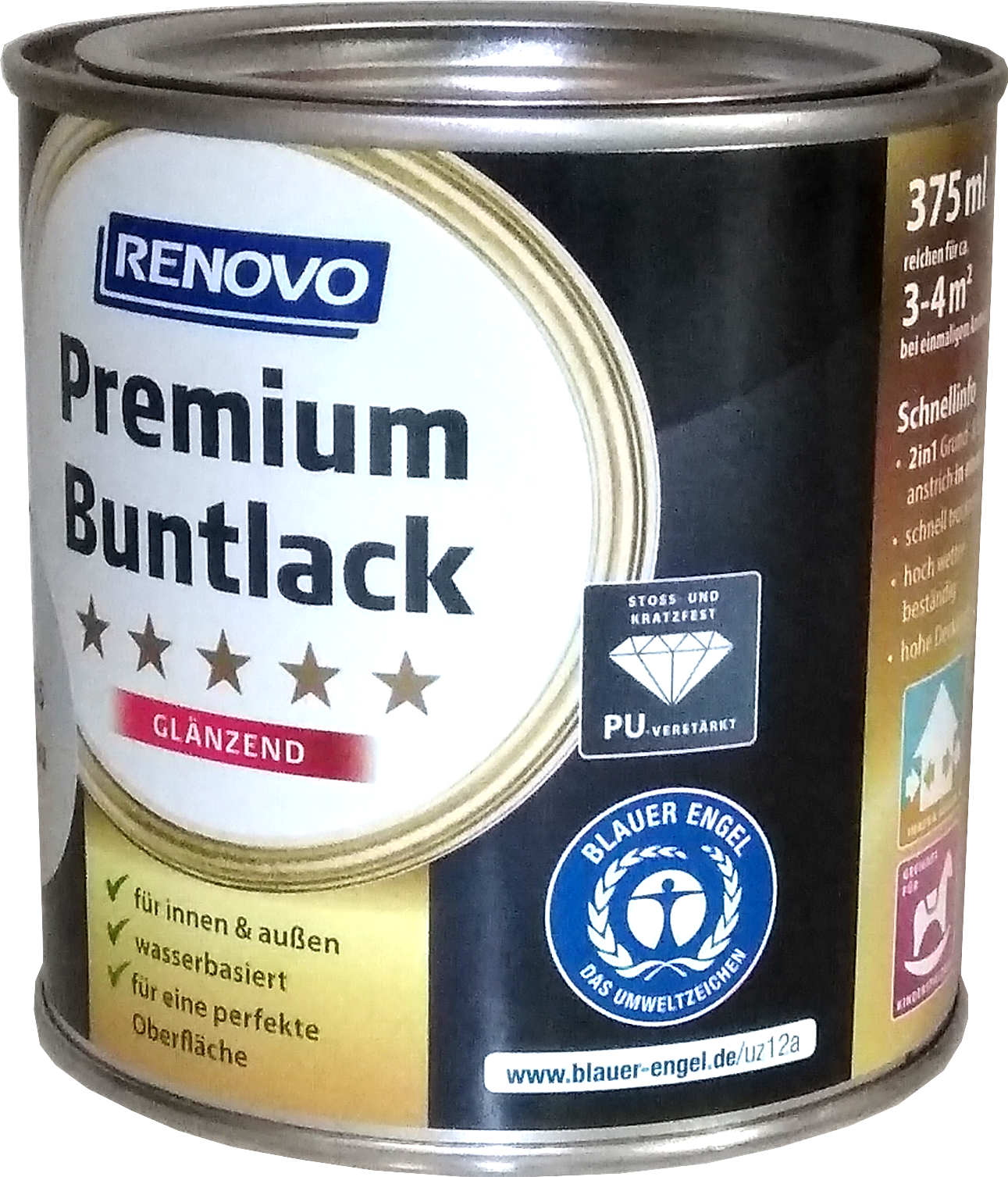 375ml Renovo Premium Buntlack glänzend RAL6005 Moosgrün