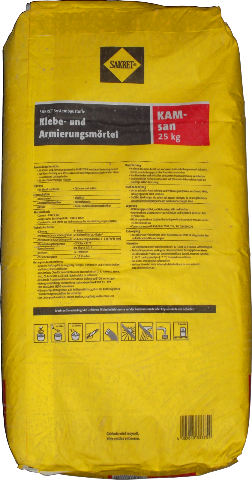 25kg Sakret Klebe- und Armierungsmörtel KAMsan