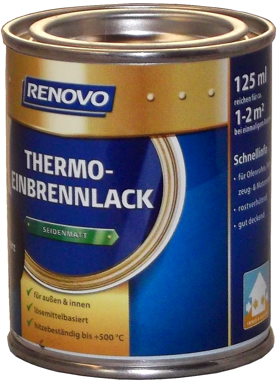 125ml Renovo Thermo-Einbrennlack silber