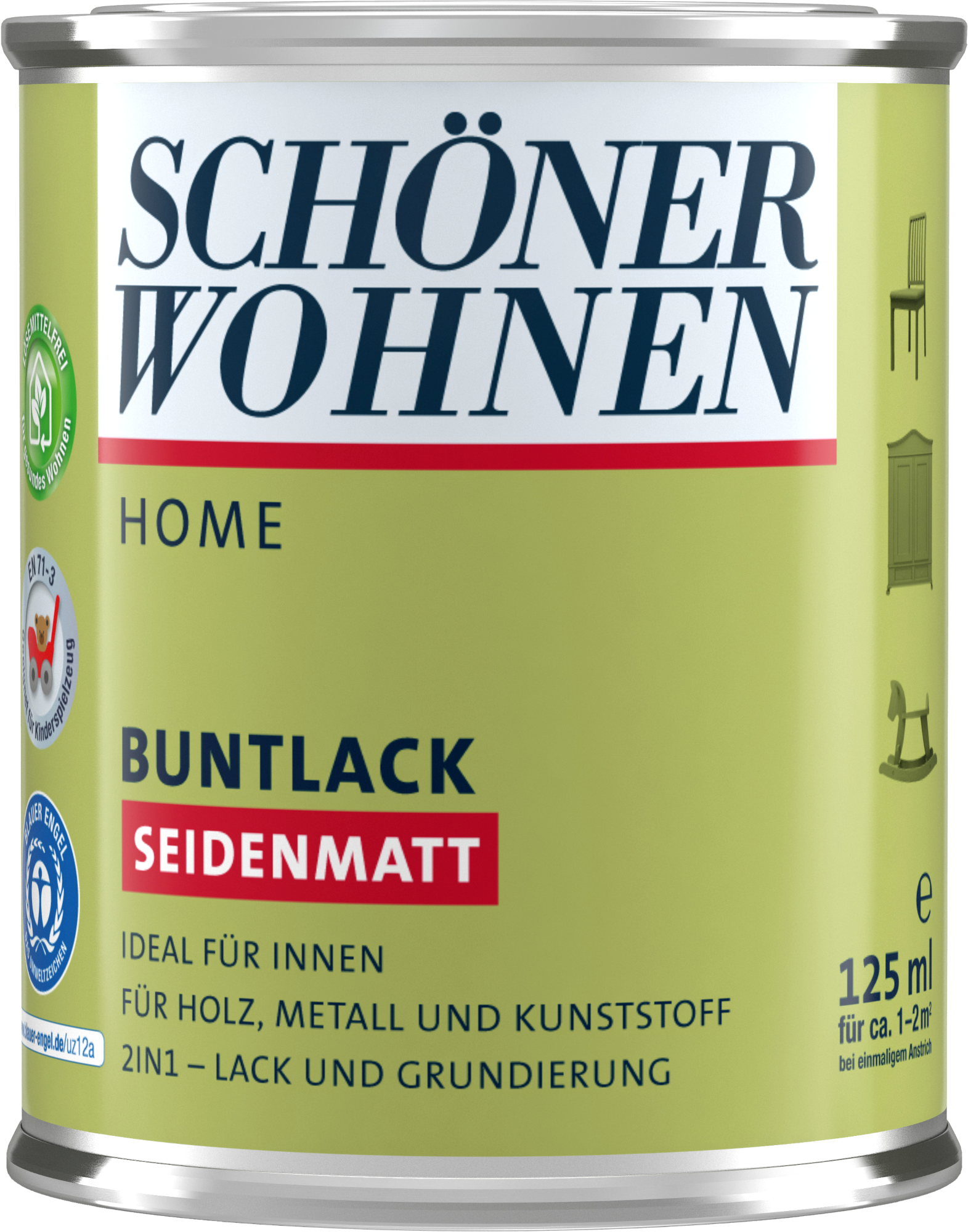 125ml Schöner Wohnen Home Buntlack seidenmatt, 6535 Salbeigrün
