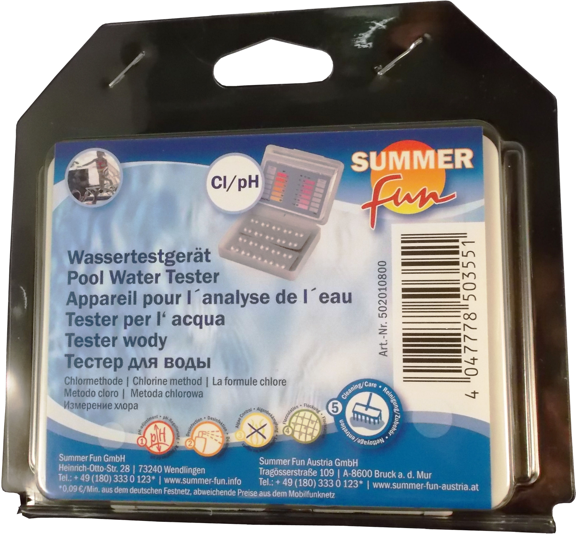 Wassertestgerät Chlormethode