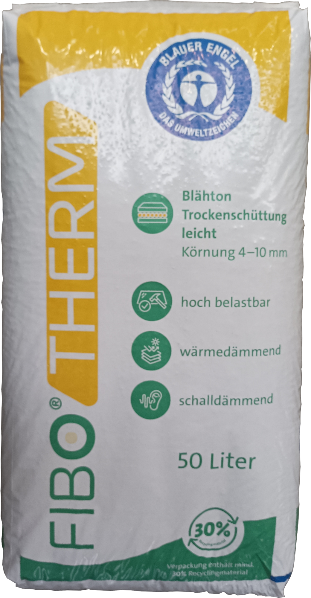 50L FIBOTHERM Trockenschu¨ttung leicht 4-10mm