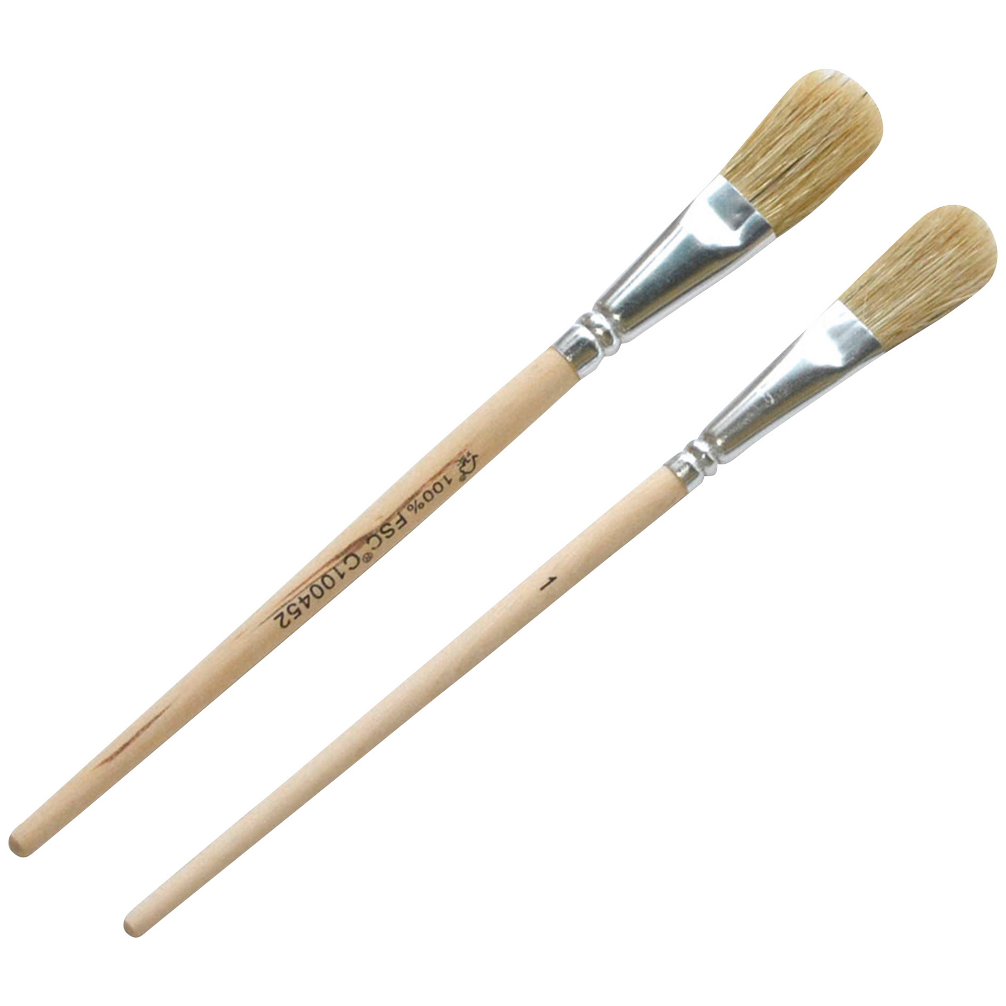 Universalpinsel-Set Größe 1 und 2, Holzgriff