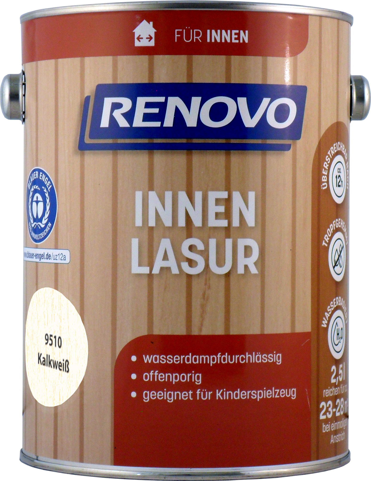 2,5L Renovo Wohnraumlasur kalkweiß