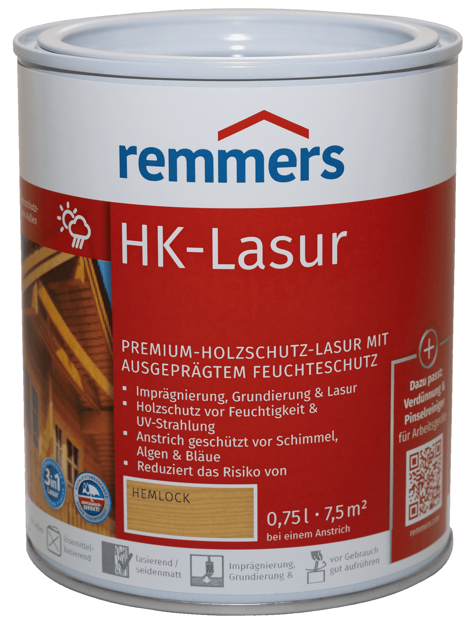 750ml Remmers HK Lasur Hemlock