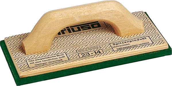 TRIUSO Mehrschicht-Holz-Reibebrett mit gr. Belag