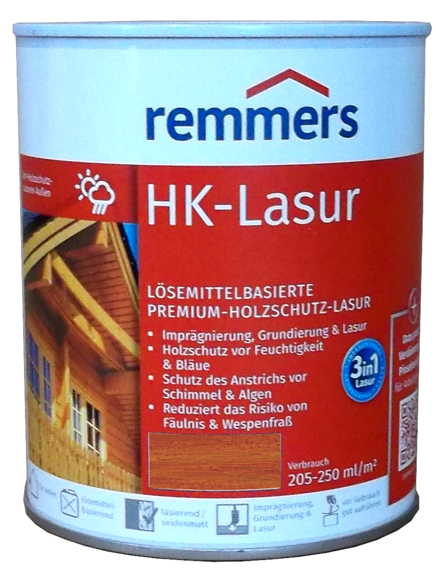 750ml Remmers HK Lasur Mahagoni