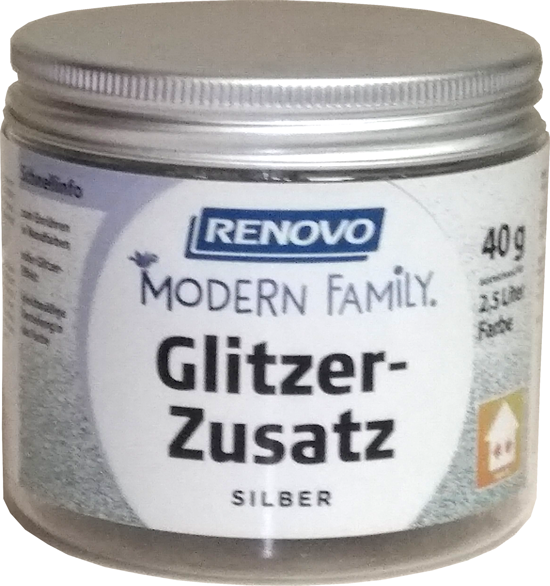40g Renovo Glitzerzusatz, Modern Family, Silber
