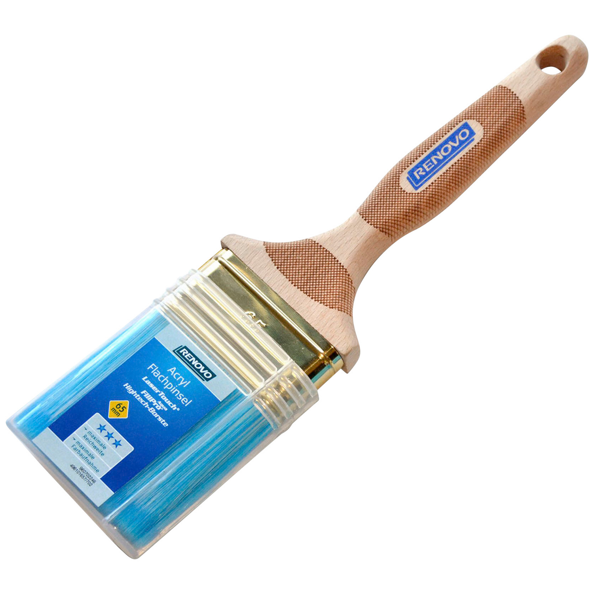 65mm Acryl-Flachpinsel, Holzgriff