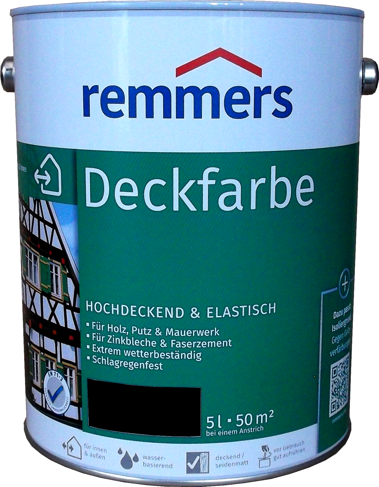 5L Remmers Deckfarbe schwarz