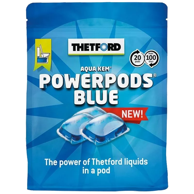 20 Stück Thetford Aqua Kem PowerPods Blue