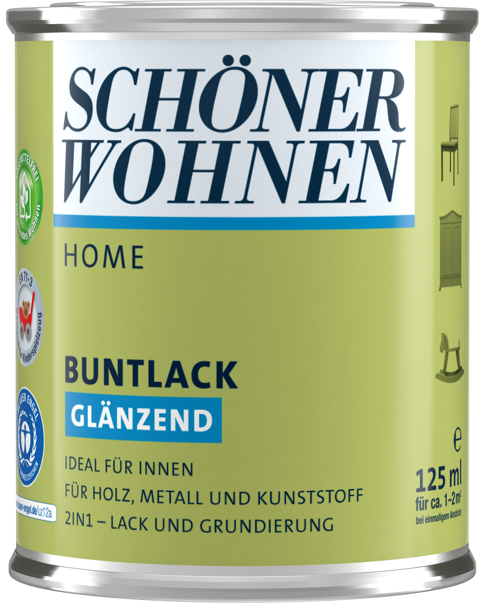 125ml Schöner Wohnen Home Buntlack glänzend, RAL 7016 Anthrazitgrau