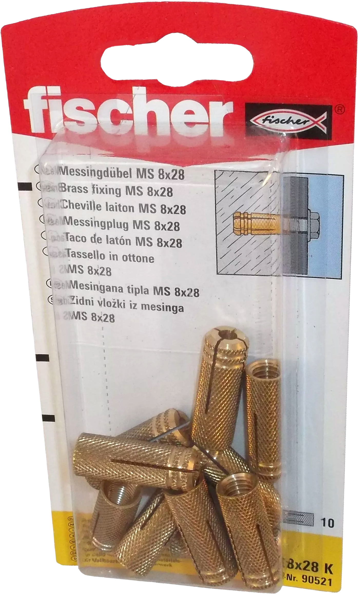 Messingdübel MS 8x28 K