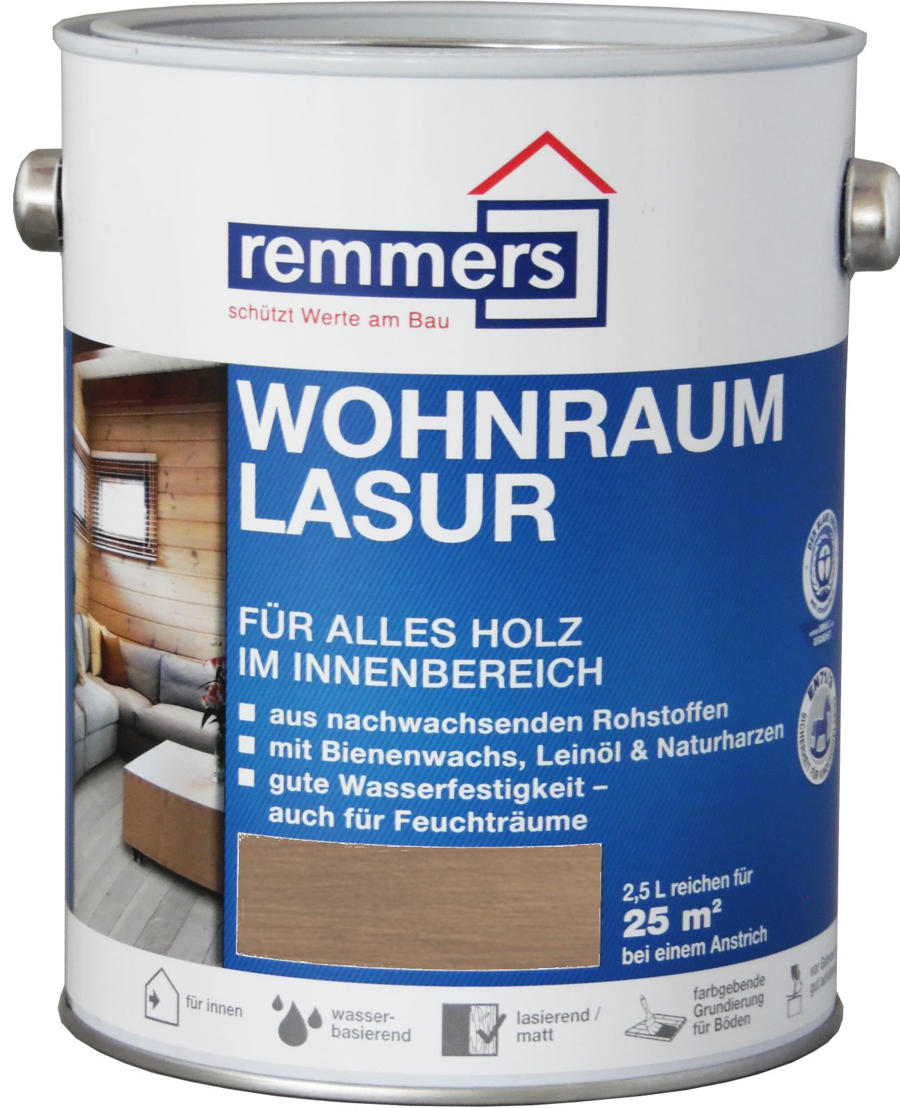 750ml Remmers Wohnraumlasur Toskanagrau