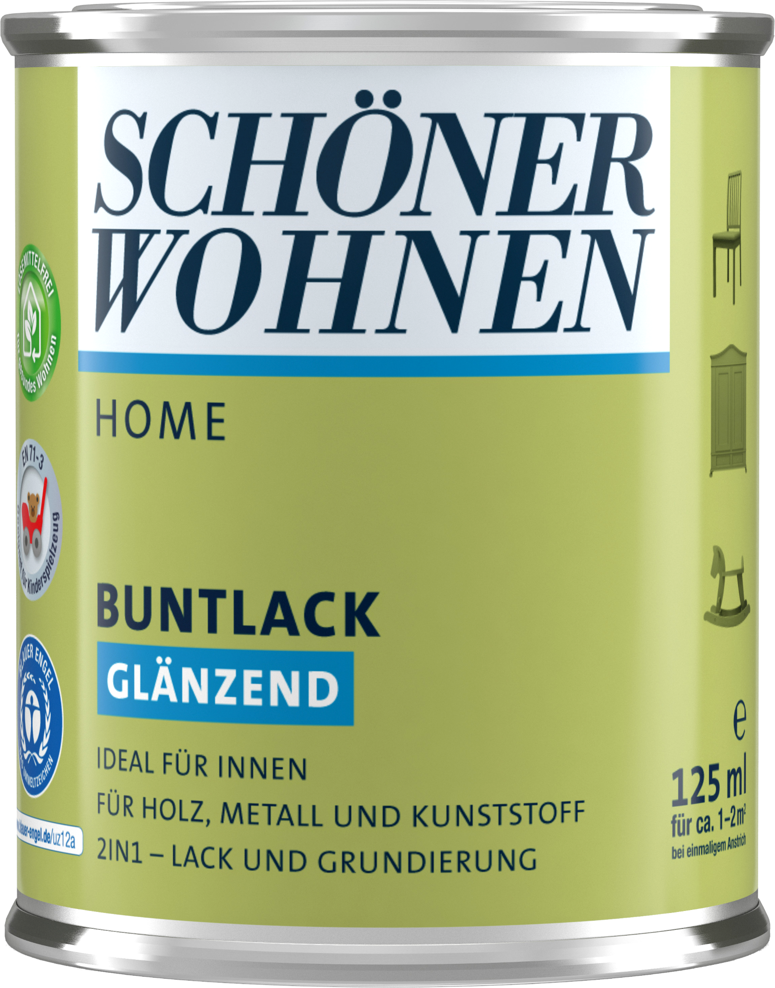 125ml Schöner Wohnen Home Buntlack glänzend, RAL 4004 Bordeauxviolett