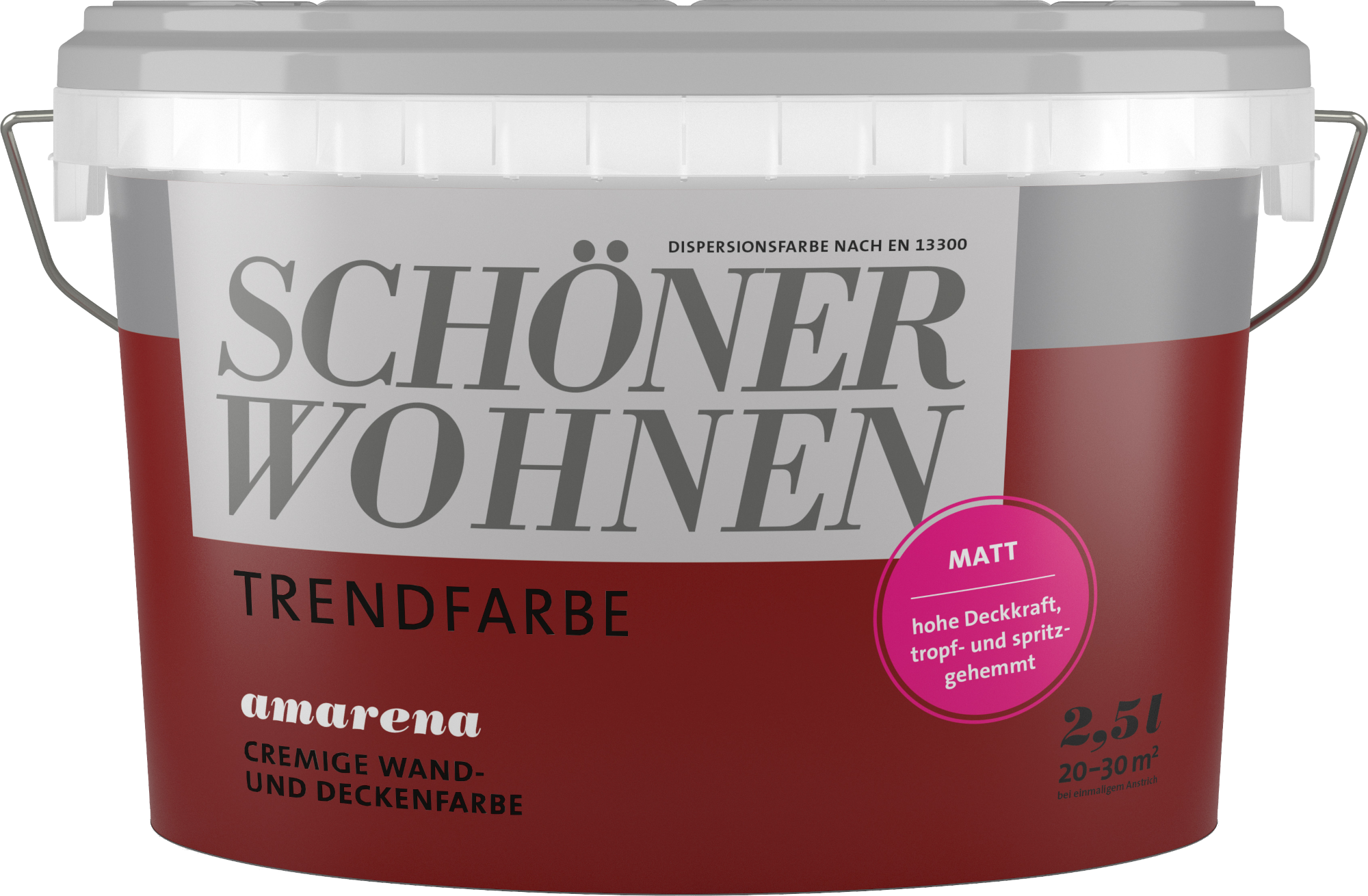 2,5L Schöner Wohnen - Trend Wandfarbe matt Amarena