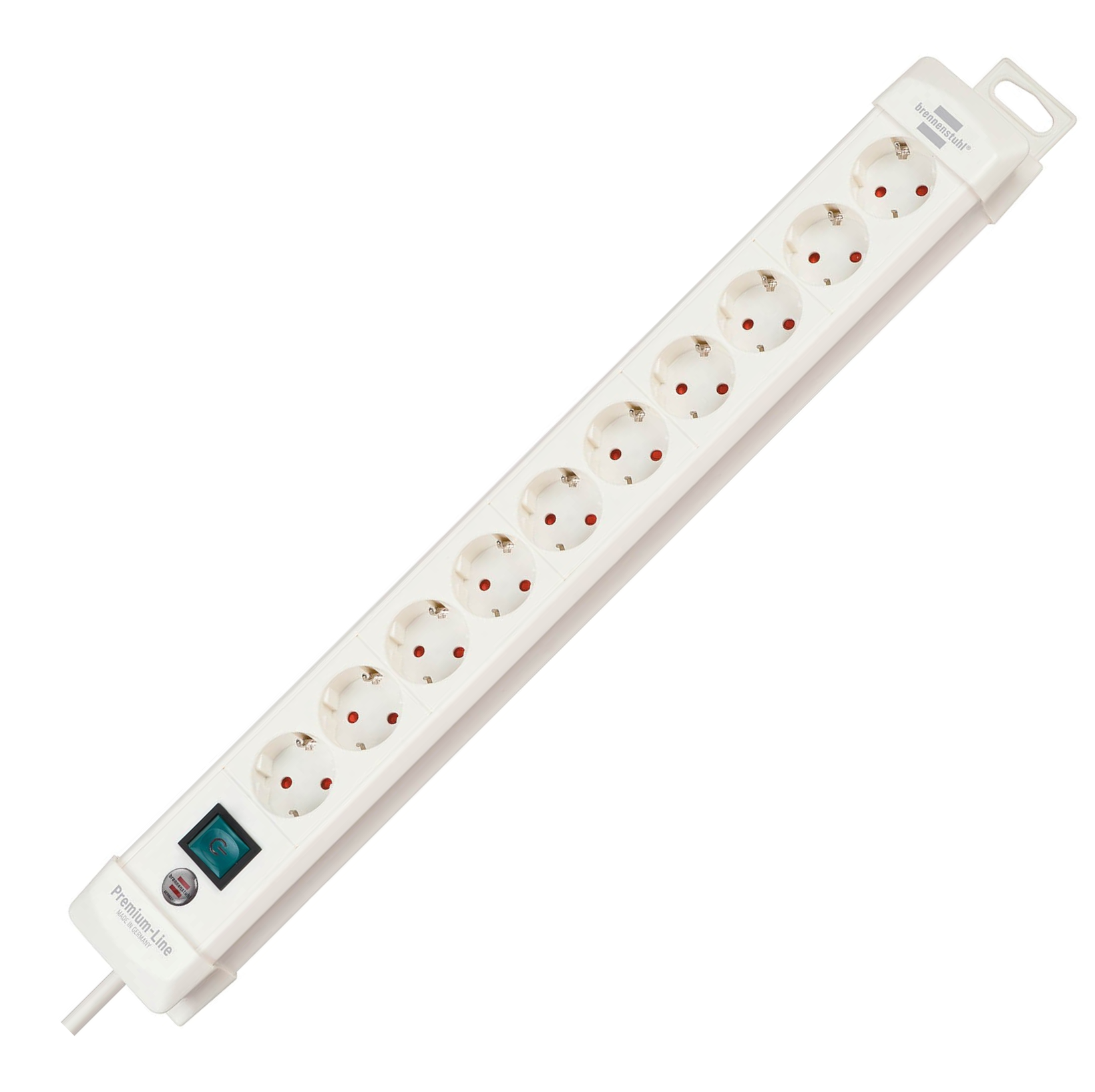 Steckdosenleiste 10-fach weiß 3m H05VV-F 3G1,5