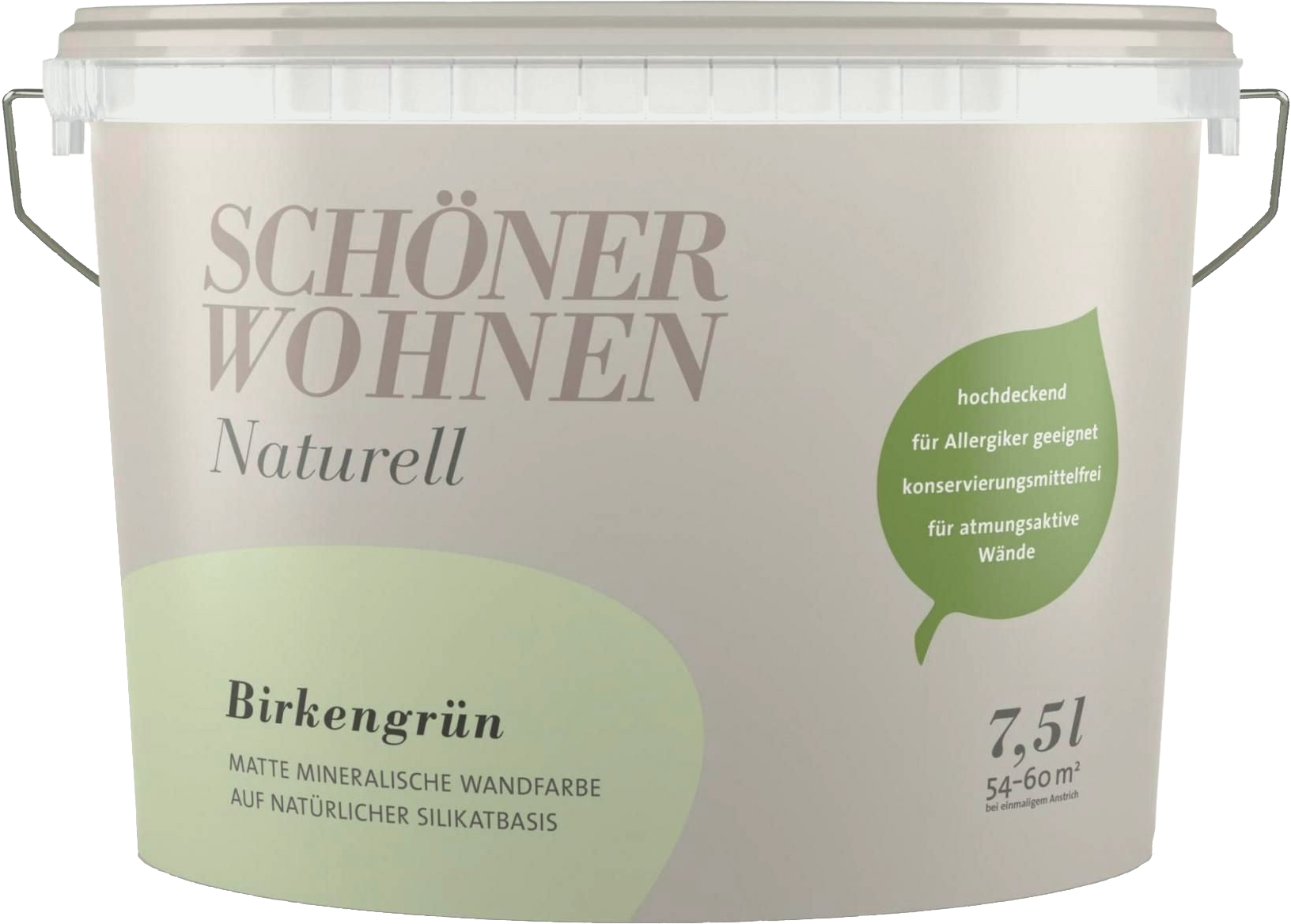 7,5L Schöner Wohnen Naturell Wandfarbe matt, Birkengrün