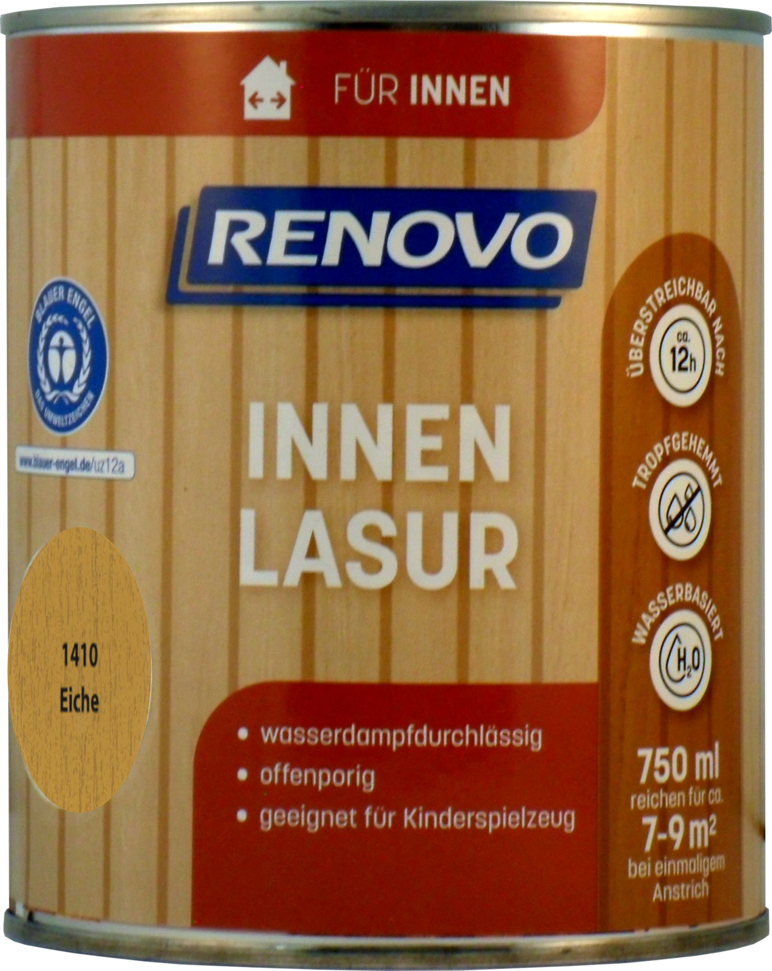 750ml Renovo Wohnraumlasur eiche