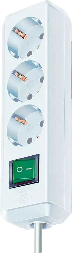 Steckdosenleiste m Schalter 3-fach weiß 5m H05VV-F