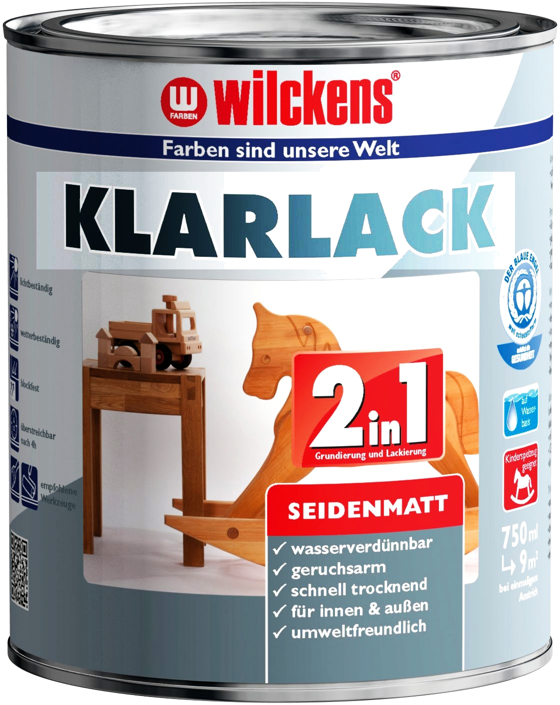 125ml WILCKENS 2in1 Klarlack seidenmatt