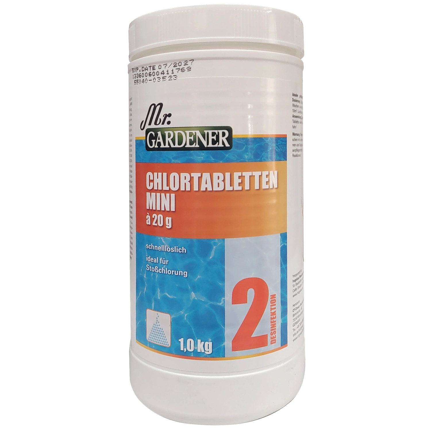 1kg Mr.Gardener Chlor Mini Tabletten