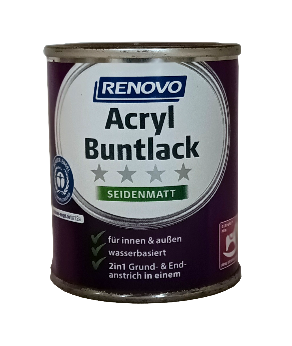 125ml Renovo Acryl 2in1 Buntlack seidenmatt Nr.8011 nussbraun