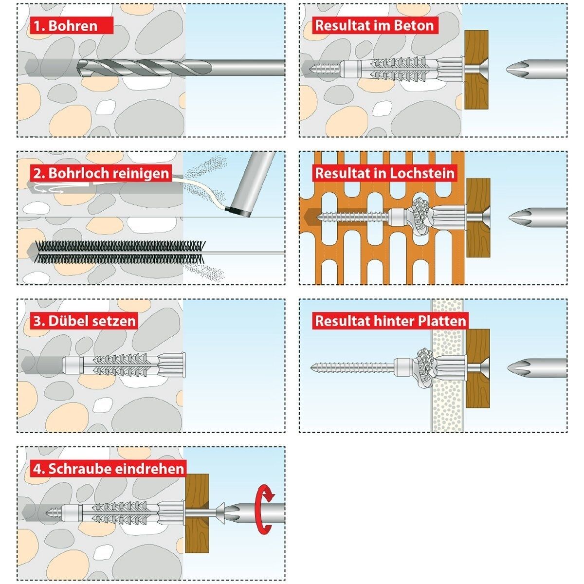 Allzweckdübel TOX 4 AS K 8/49 (85 Stück)