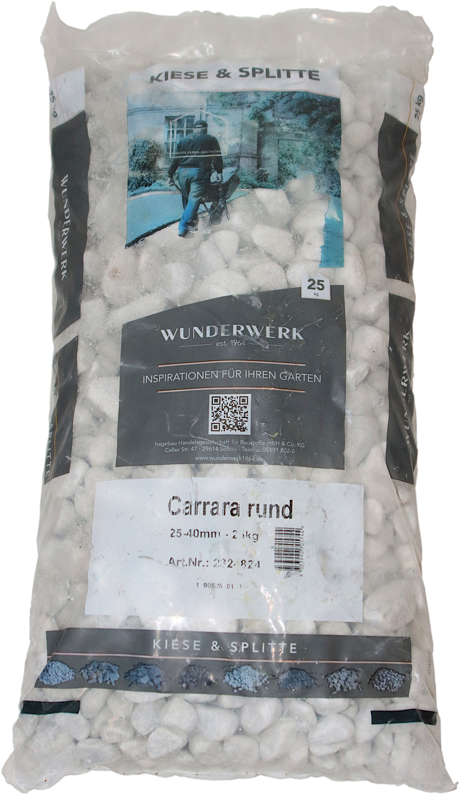 25kg Carrara rund 25-40 mm, WUNDERWERK est 1964