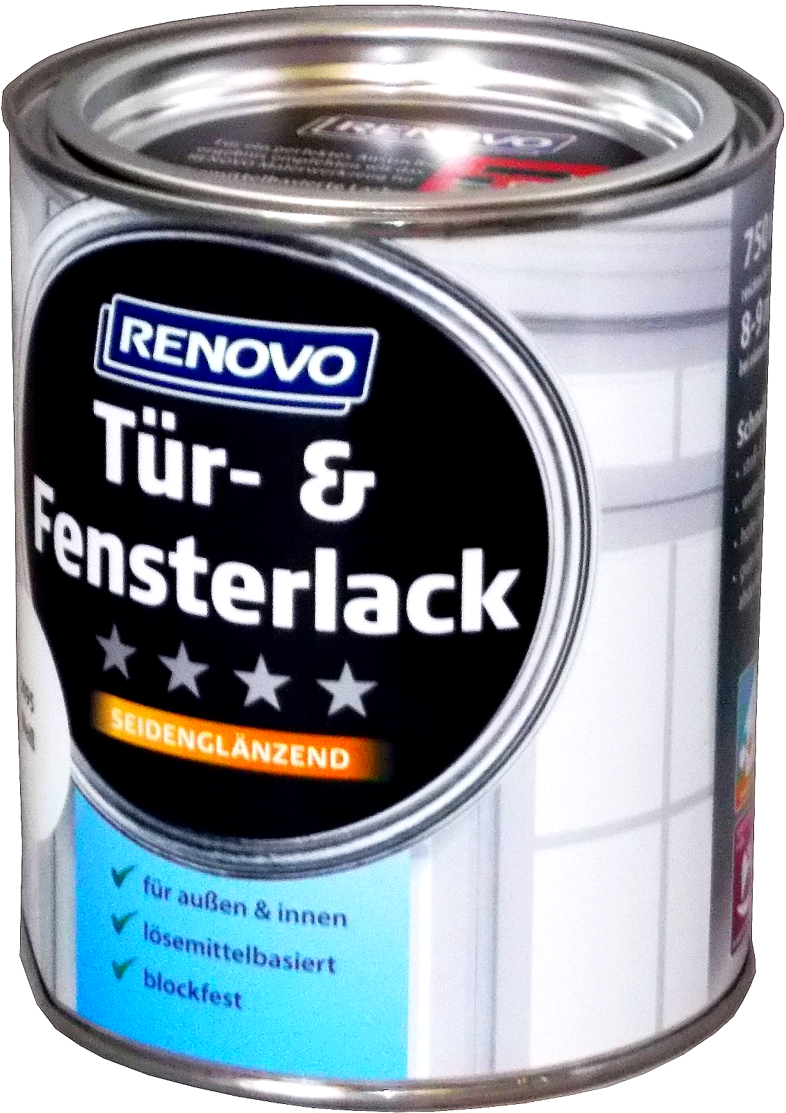 750ml Renovo Tür+Fensterlack seidenglänzend weiss