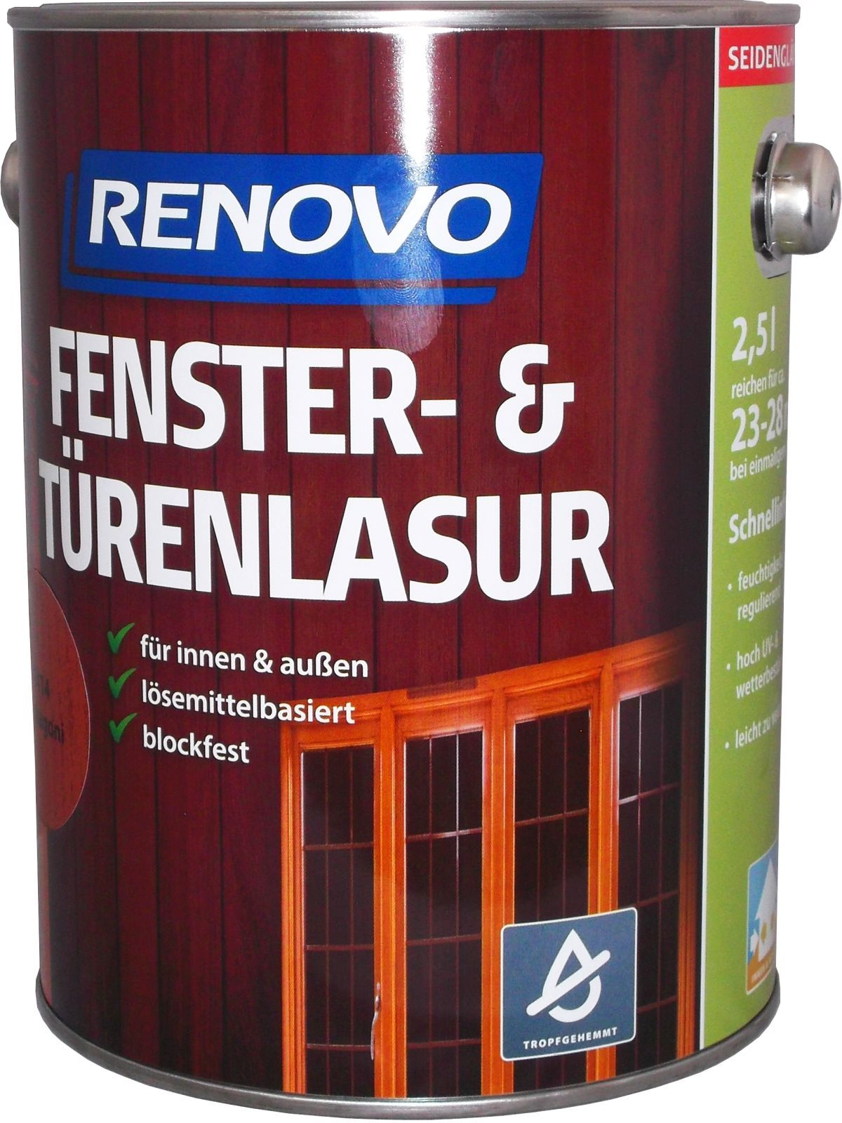 2,5l Renovo Fenster&Türenlasur Nr.8415 palisander