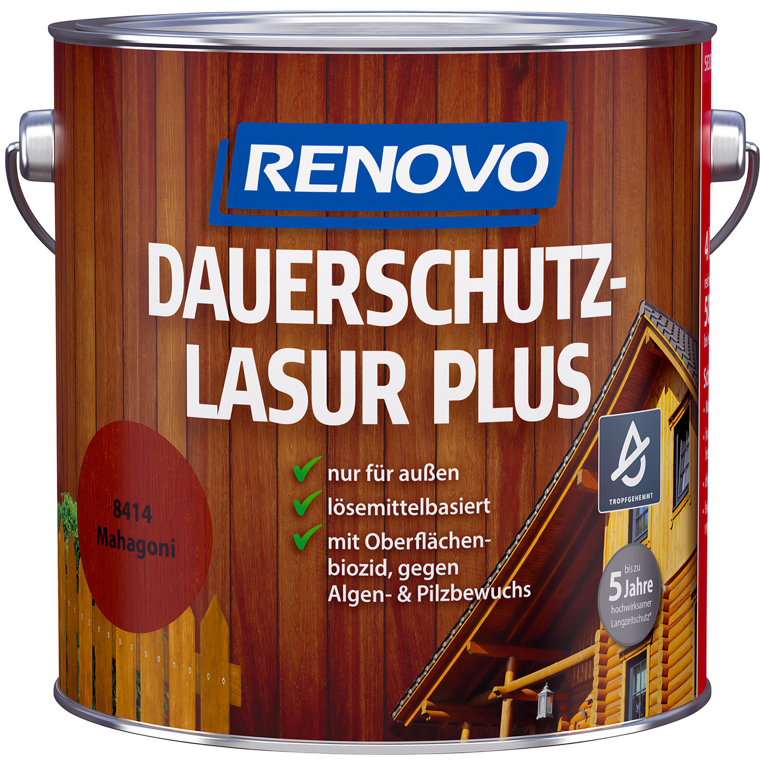 4L Renovo Dauerschutzlasur PLUS Nr.8414 Mahagoni