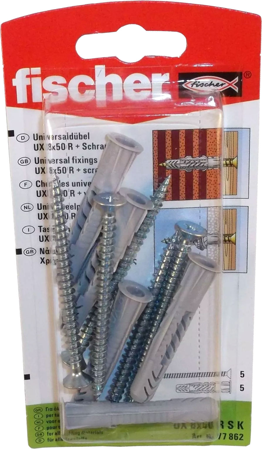 Fischer Universaldübel UX 8X50 RSK