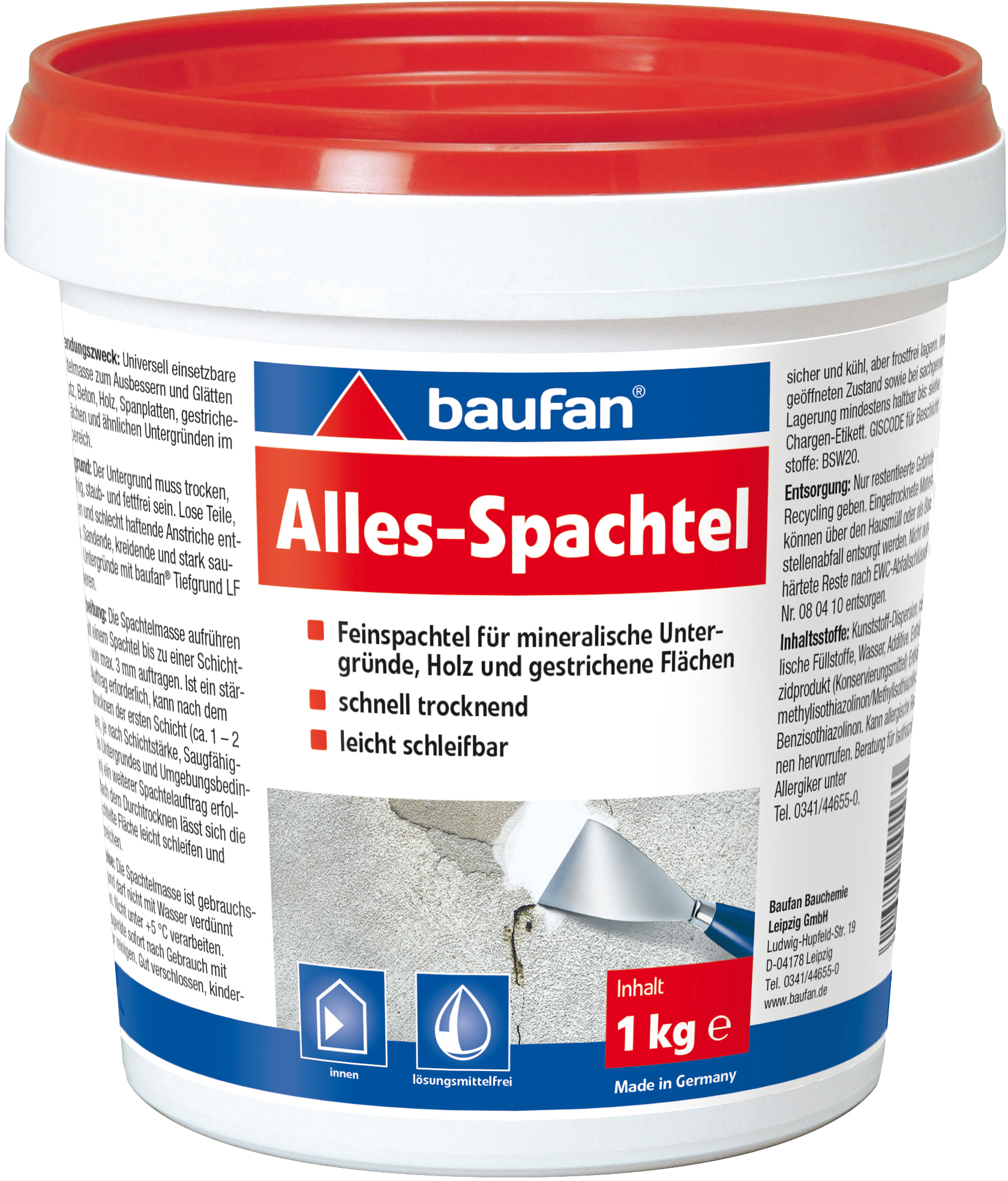 1 kg Baufan Fein- und Allesspachtel