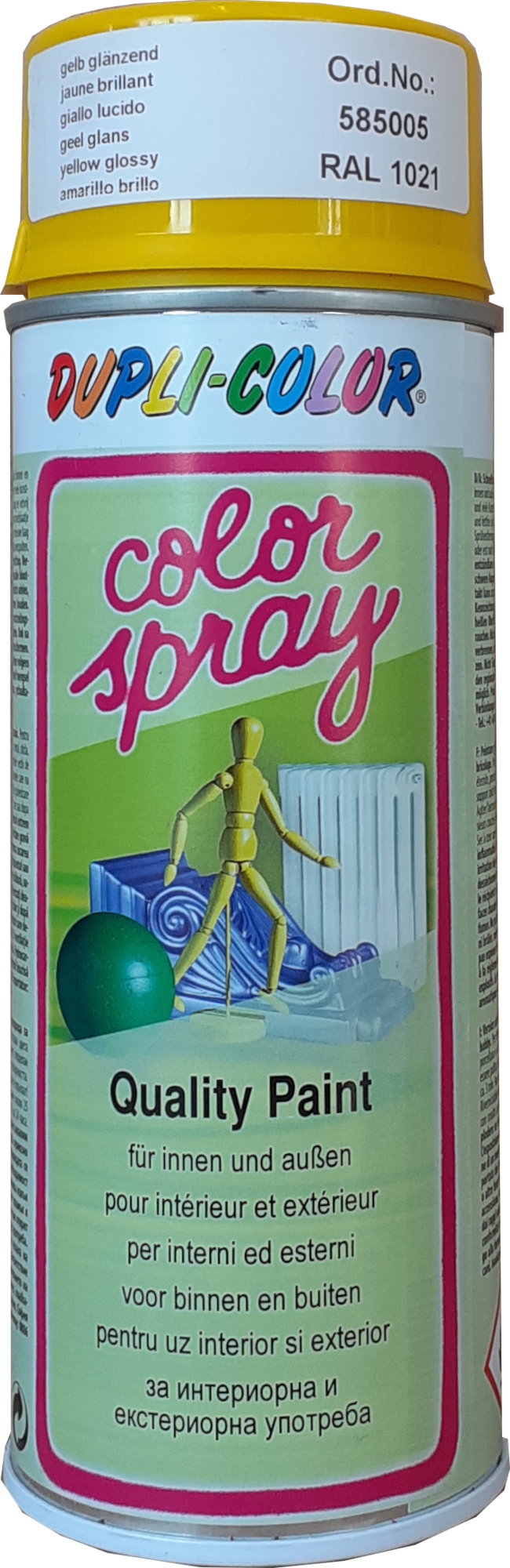 400ml DUPLI-COLOR Sprühlack Color Spray Gelb RAL 1021 glänzend,