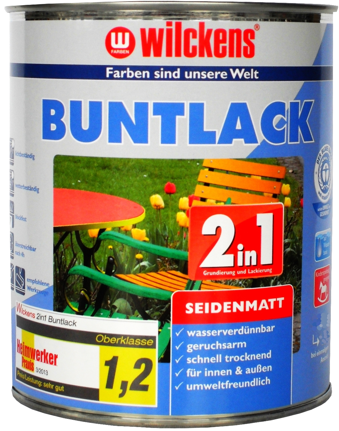 125ml Wilckens 2in1 Buntlack anthrazitgrau 7016 seidenmatt