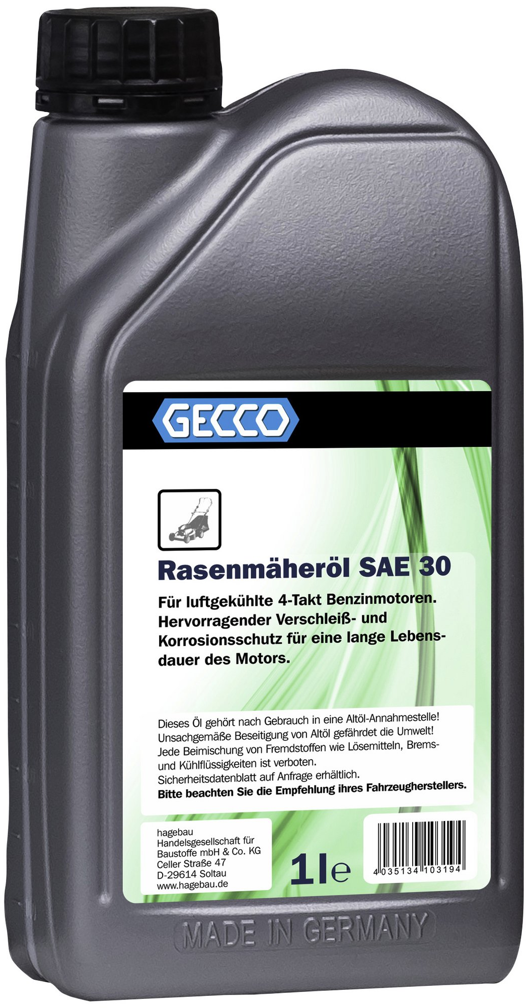 1L GECCO Rasenmäheröl SAE 30