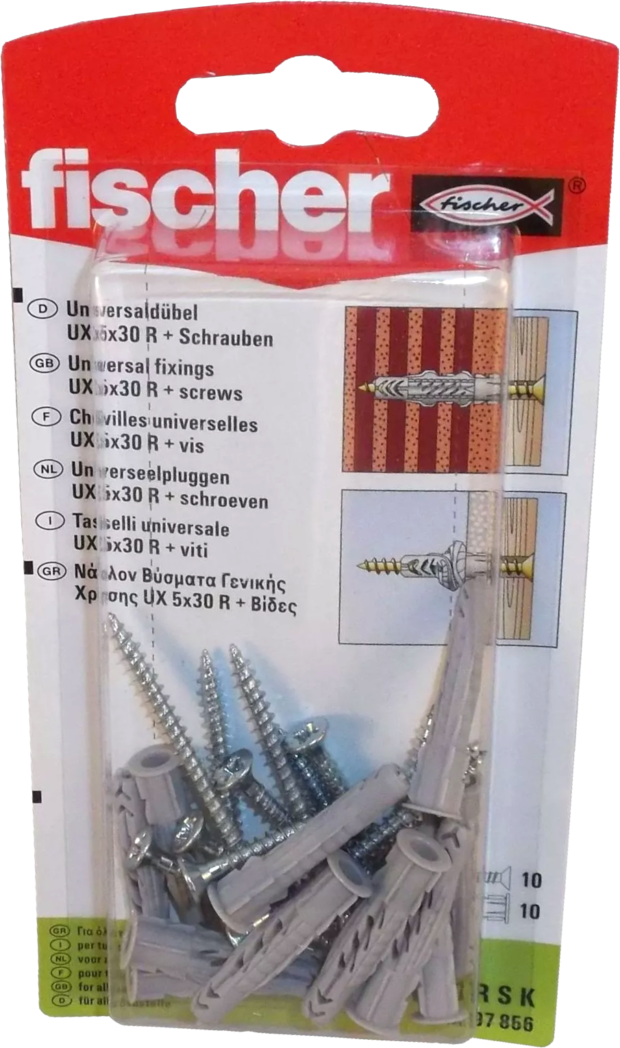 Fischer Universaldübel UX 5x30 RSK