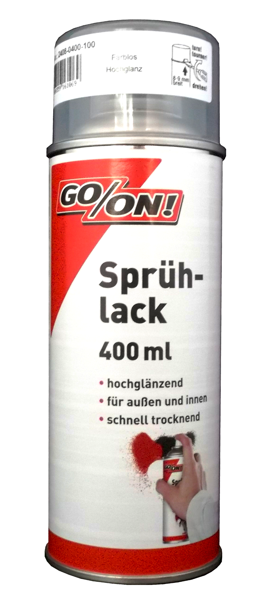 400ml Go/On Sprühlack Farbspray hochglanz farblos