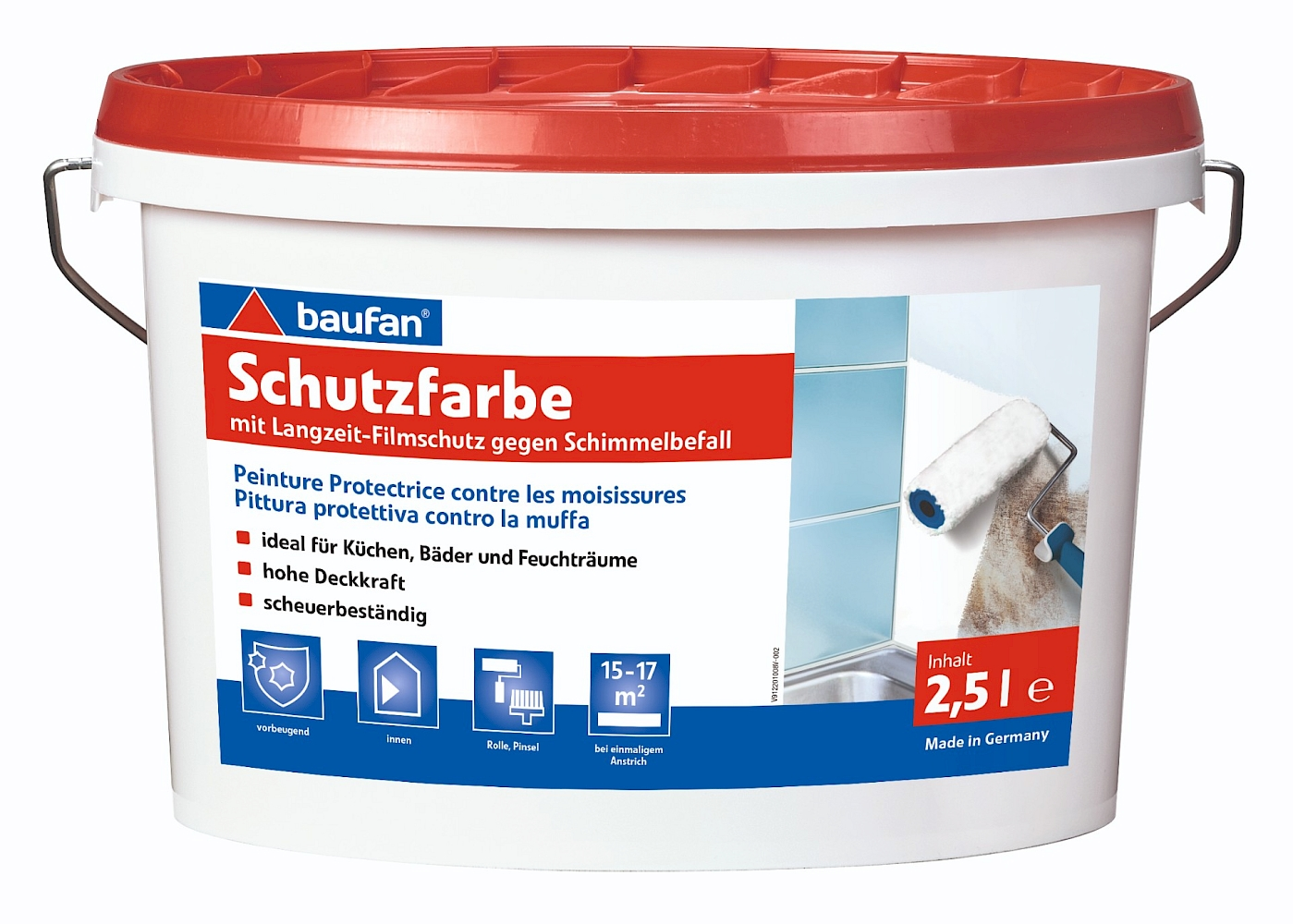 2,5 Liter Baufan Schutzfarbe (ehem. Anti-Schimmelfarbe)