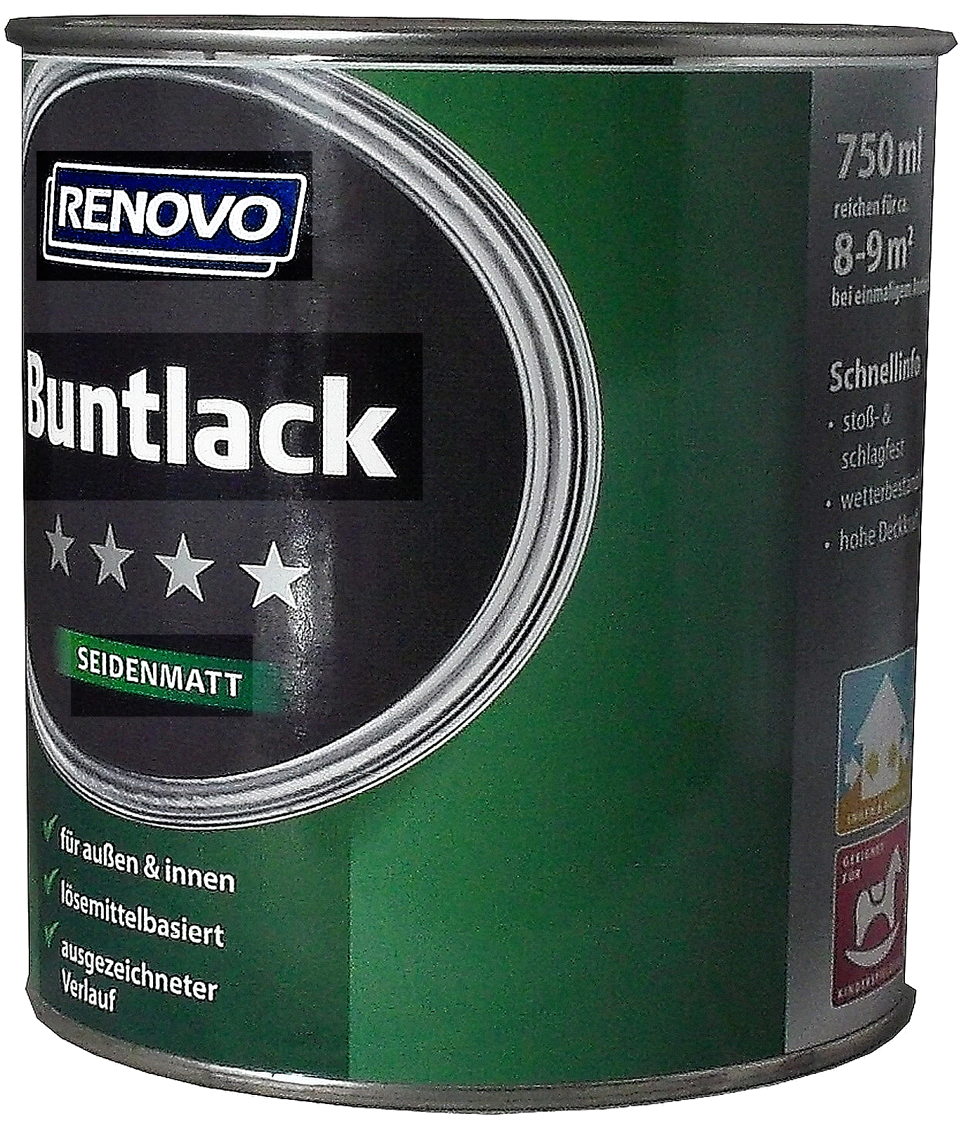 375ml Renovo Seidenmattlack schwarz Nr.9900